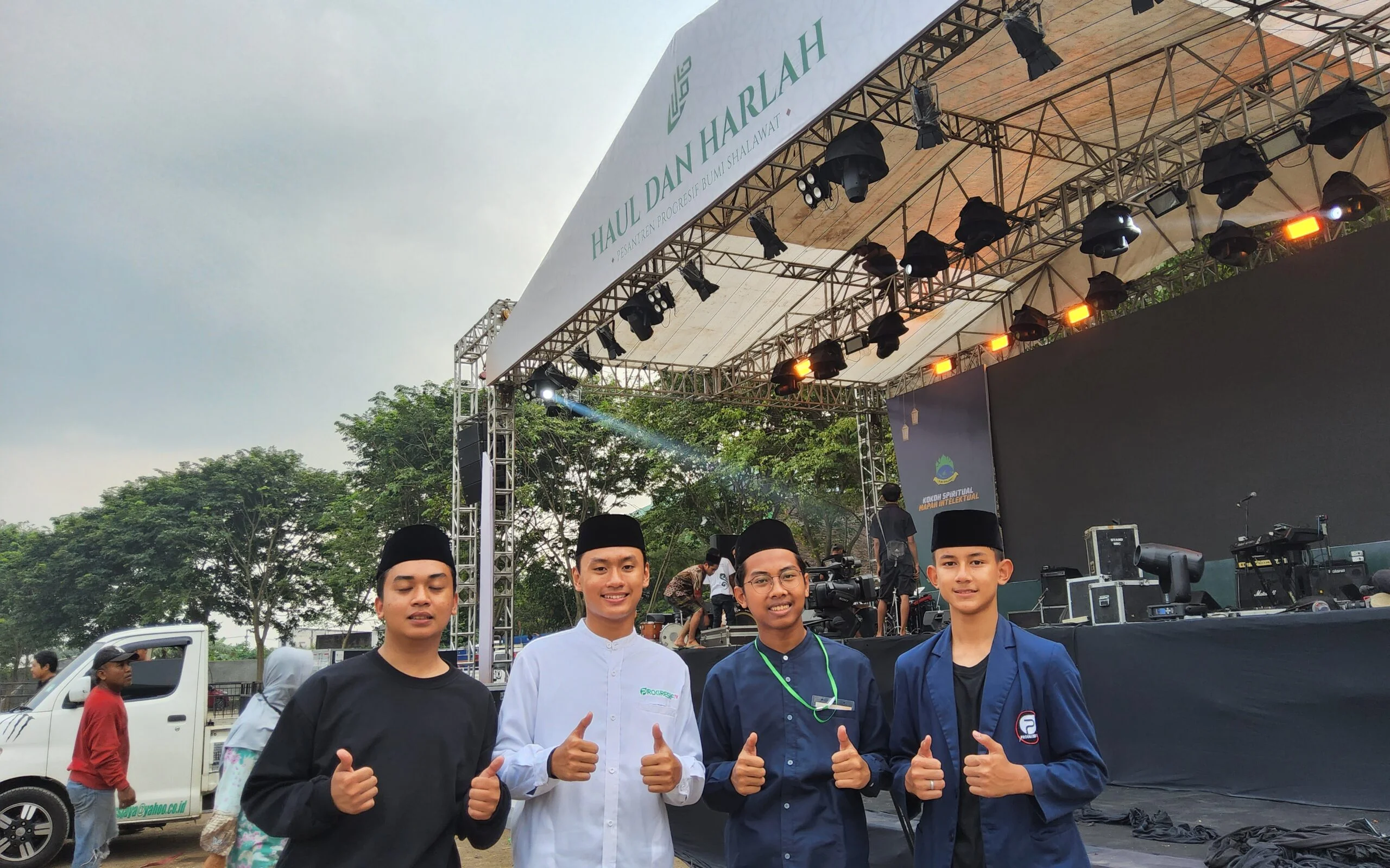 Foto Prepare Event Haul & Harlah PPBS 2023 berlokasi di Bumi Shalawat - Dokumentasi Progresif TV Bumi Shalawat